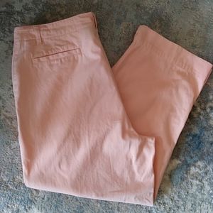 L.L. Bean Cotton Pants Plus 16 Regular Tangerine Peach